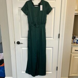 baltic born new green silky jumpsuit womens medium